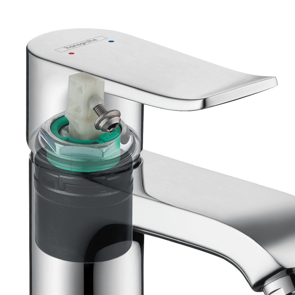 Open Box - Hansgrohe 31083821 Metris Widespread Bathroom Faucet with EcoRight, Quick Clean, and ComfortZone Technologies - Drain Assembly Included