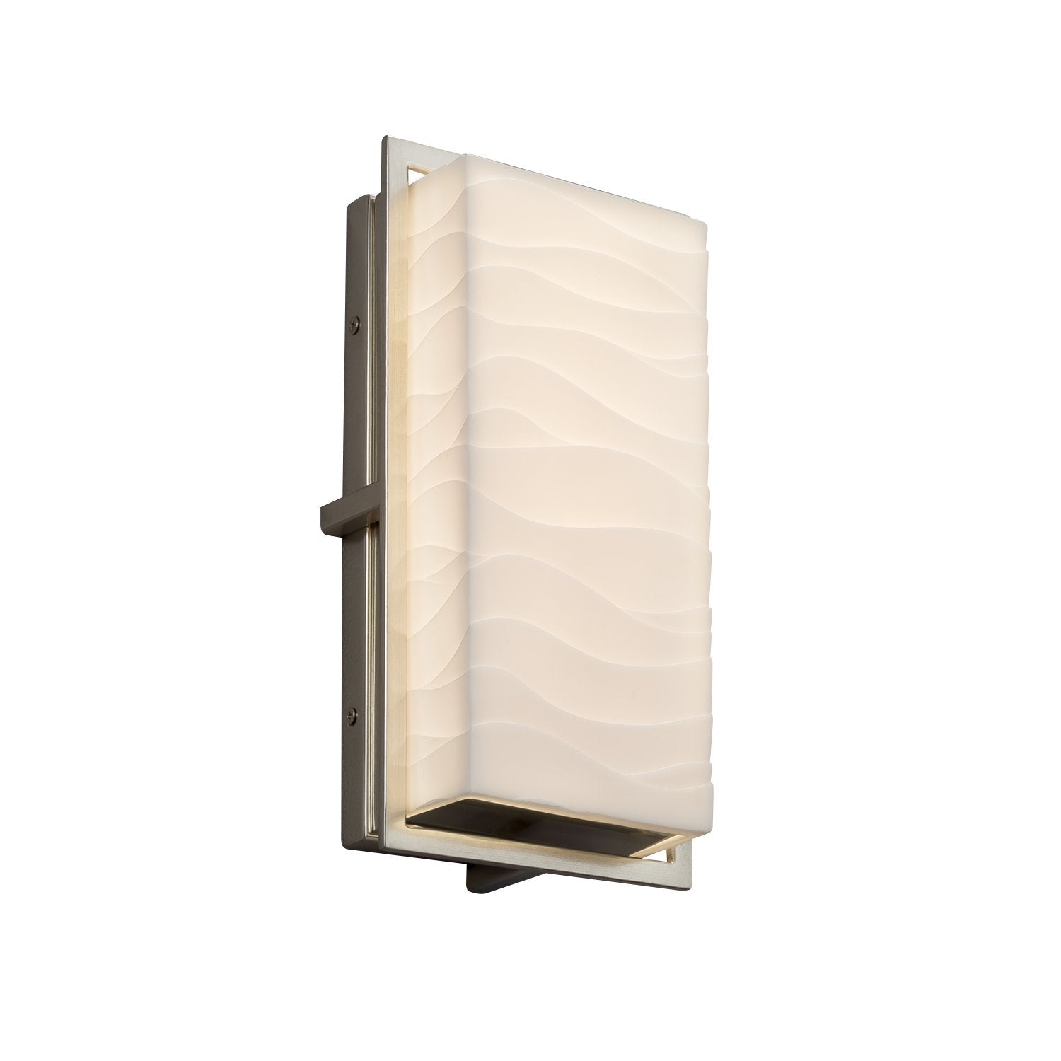 Open Box - Justice Design Group PNA-7562W-WAVE-NCKL - Wall Sconces Outdoor Lighting