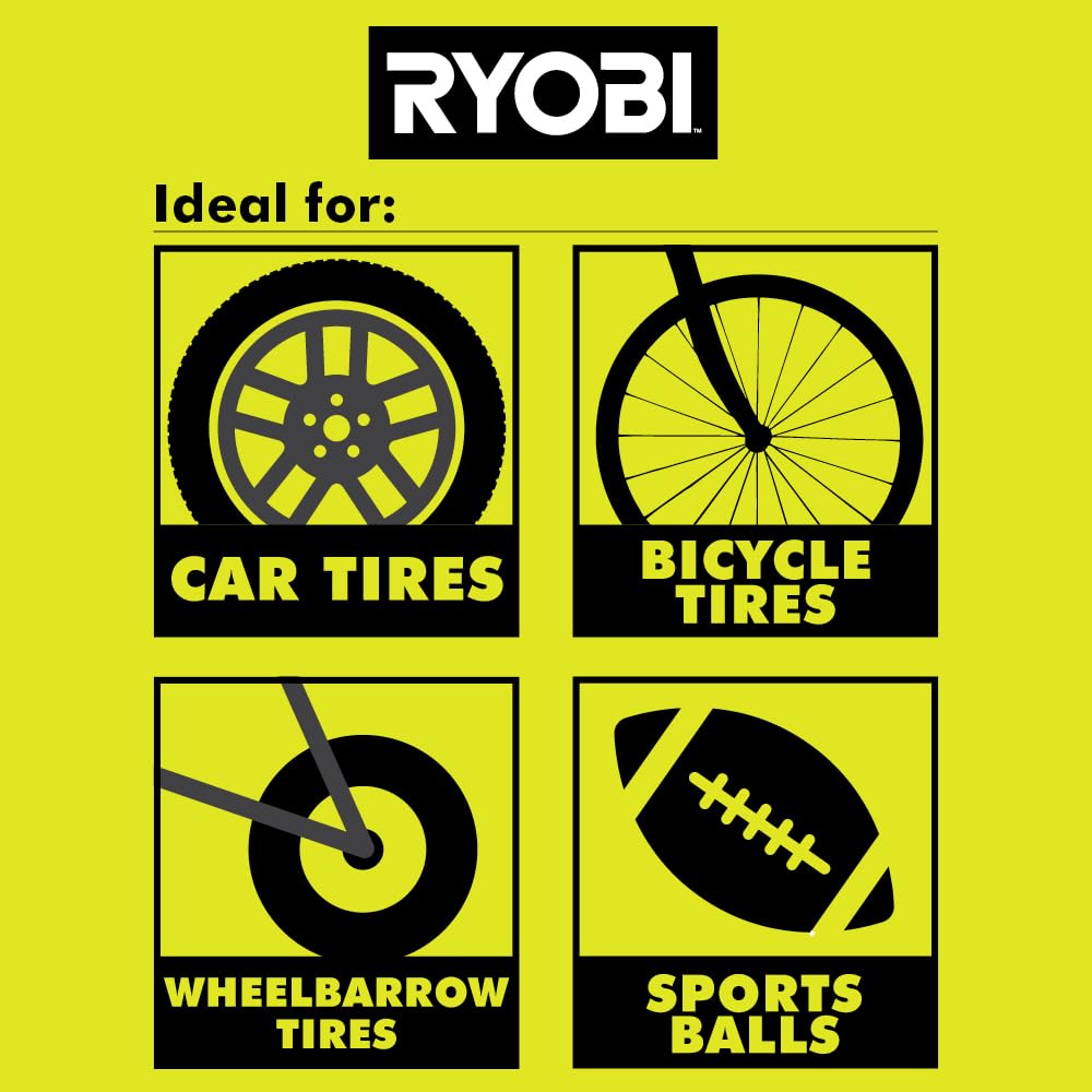 Open Box -  RYOBI ONE+ 18V Cordless High Pressure Inflator (Tool Only)