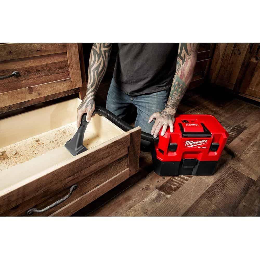 Open Box -  Milwaukee M12 FUEL 12-Volt Lithium-Ion Cordless 1.6 Gal. Wet/Dry Vacuum (Tool-Only), Reds / Pinks