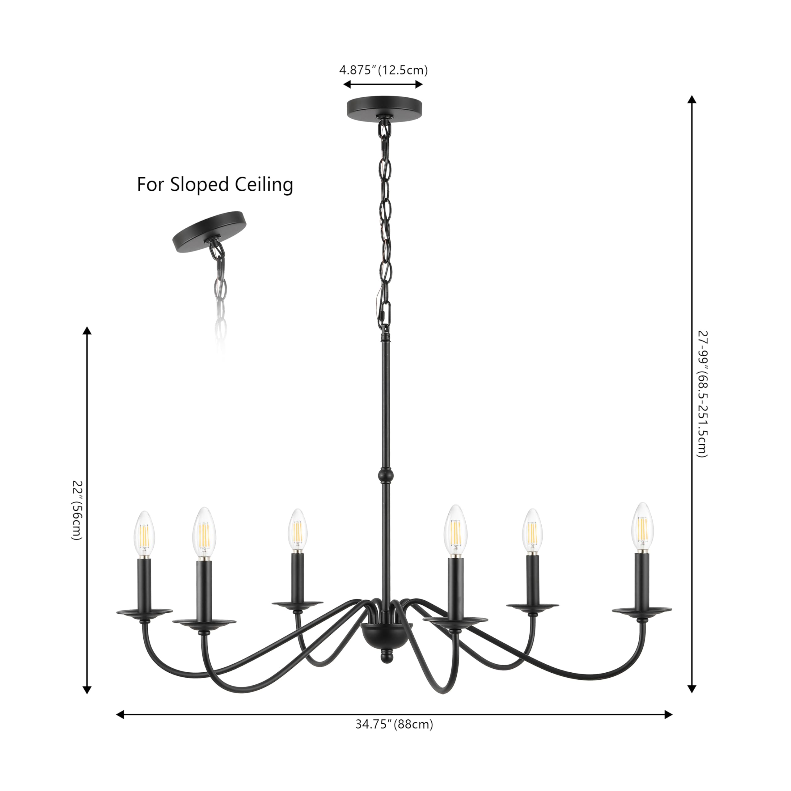 Open Box - JONATHAN Y Lighting JYL7559B - Chandeliers Indoor Lighting