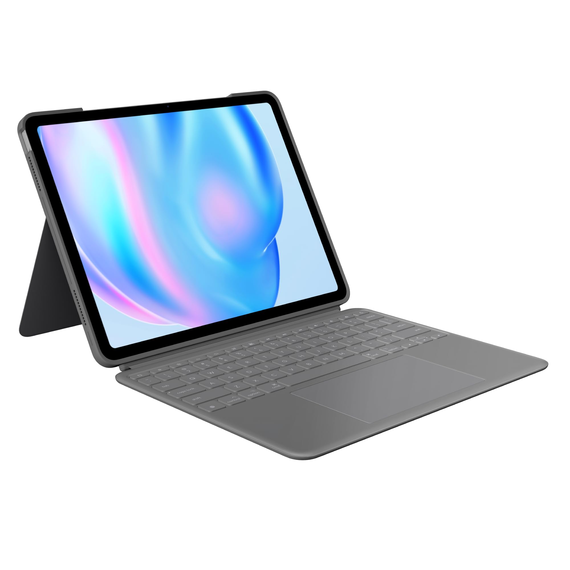 Open Box -  Logitech Combo Touch for iPad Air 13-inch (M2, 2024) - Detachable Backlit Keyboard Case (Oxford Grey)