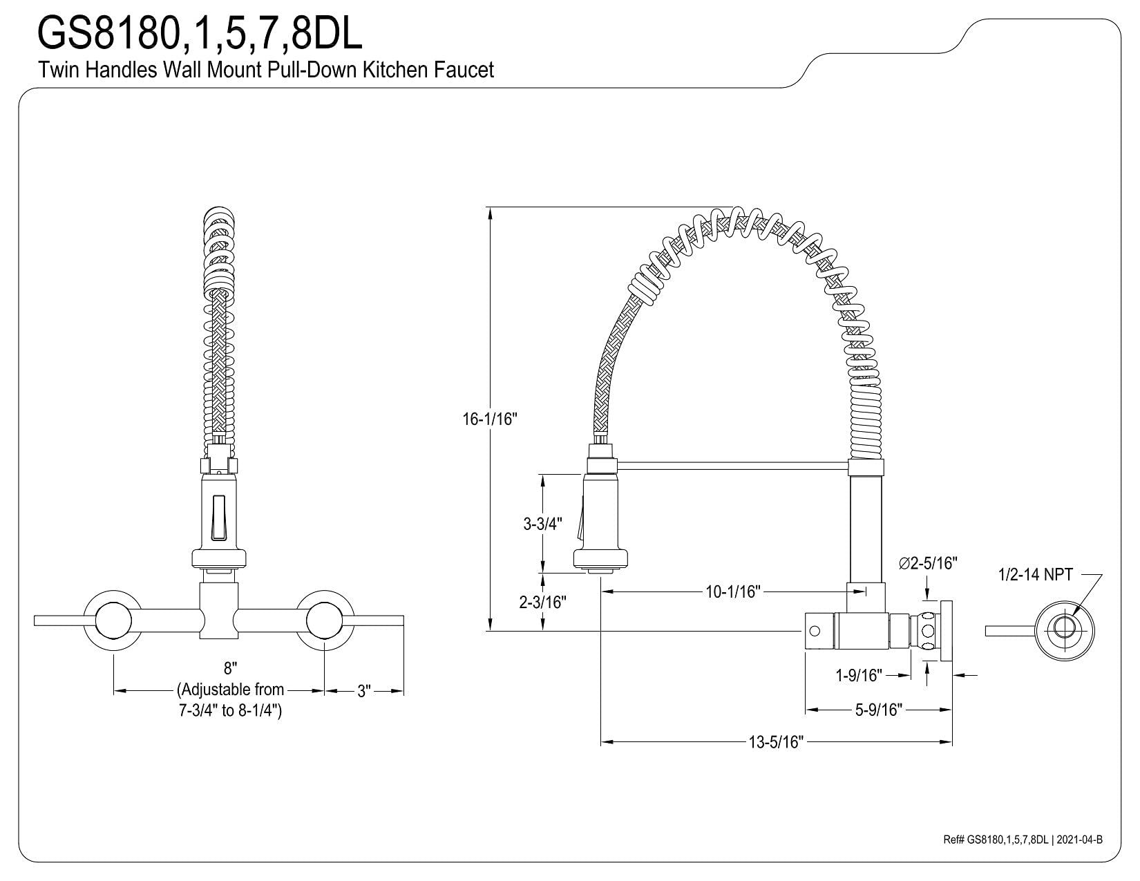 Open Box - Kingston Brass GS8181DL - Kitchen Faucet