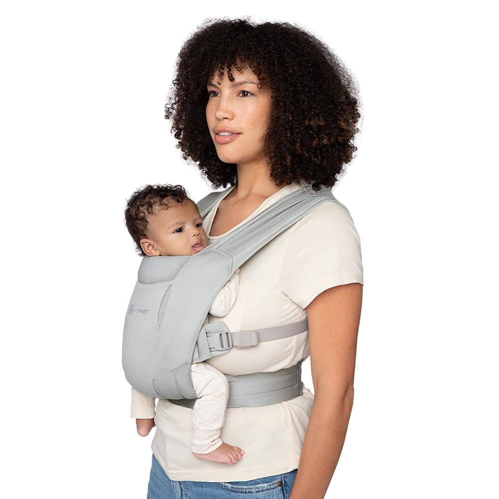 Ergobaby Embrace Soft Gray Baby Wrap Sling For 0-6 Months