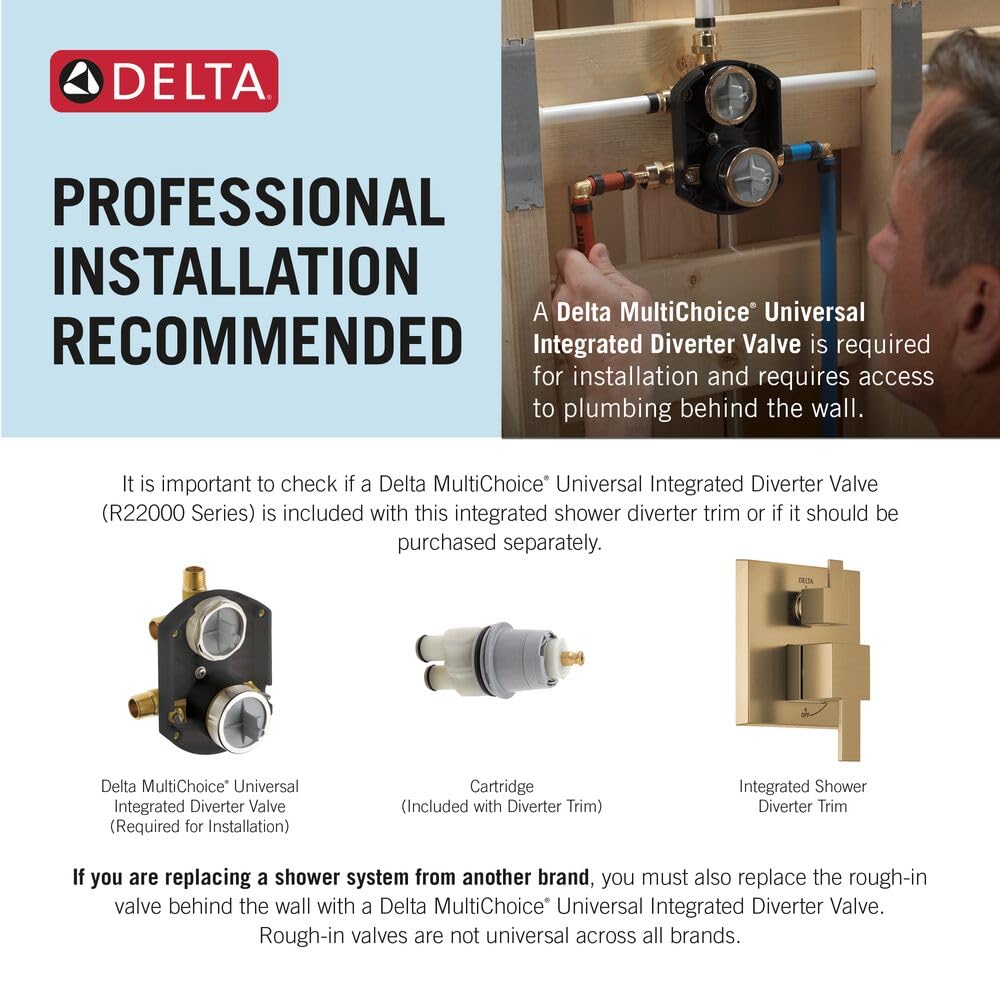 Open Box - Delta T24876-SS-PR-LHP - Valve Trim Only Showers