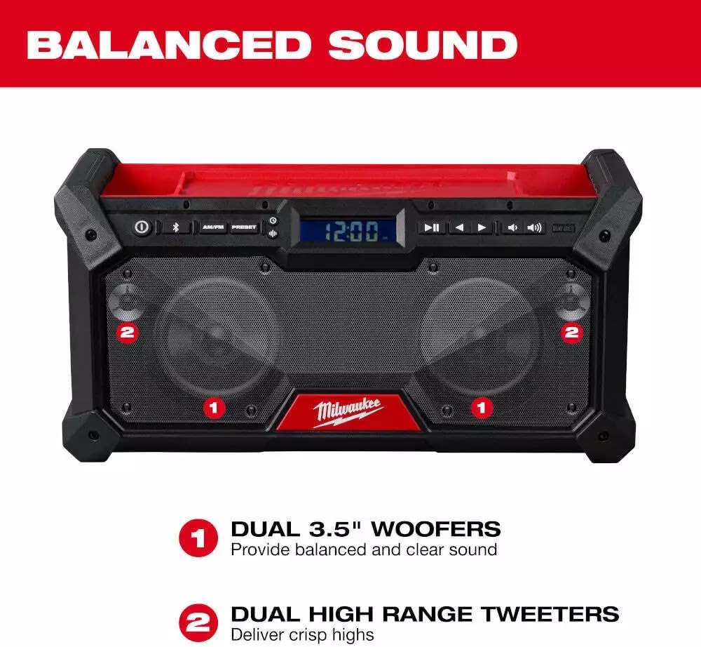 Open Box -  Milwaukee M18 18V Lithium-Ion Cordless Jobsite Radio