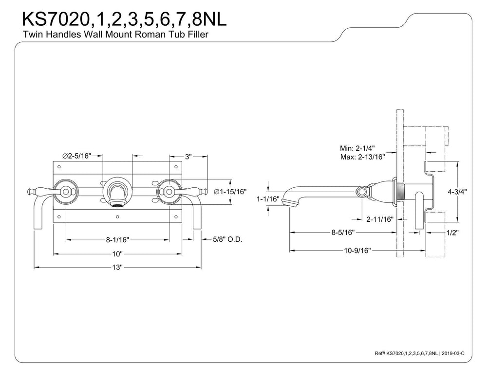 Open Box - Kingston Brass KS7020NL - Roman Tub Faucet