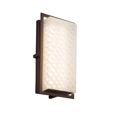 Open Box - Justice Design Group FSN-7562W-WEVE-DBRZ - Wall Sconces Outdoor Lighting