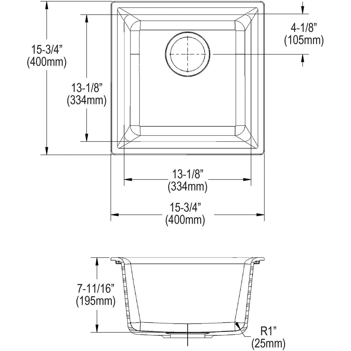 Open Box - Elkay ELX1616CN0 - Bar Sink Fixture