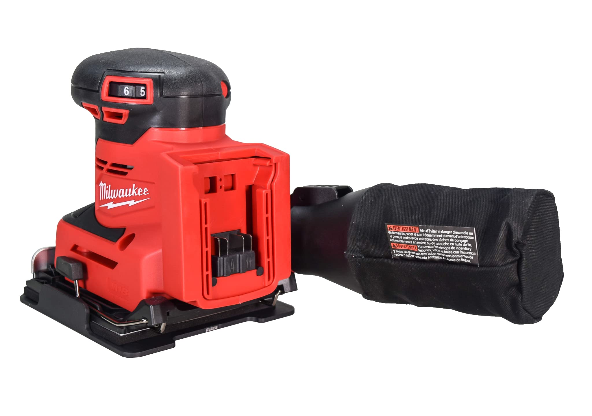 Open Box -  Milwaukee Tool M18 18V Lithium-Ion Cordless Orbital 1/4 Sheet Sander with Attachments (Tool Only) Milwaukee ToolBullseye Deals