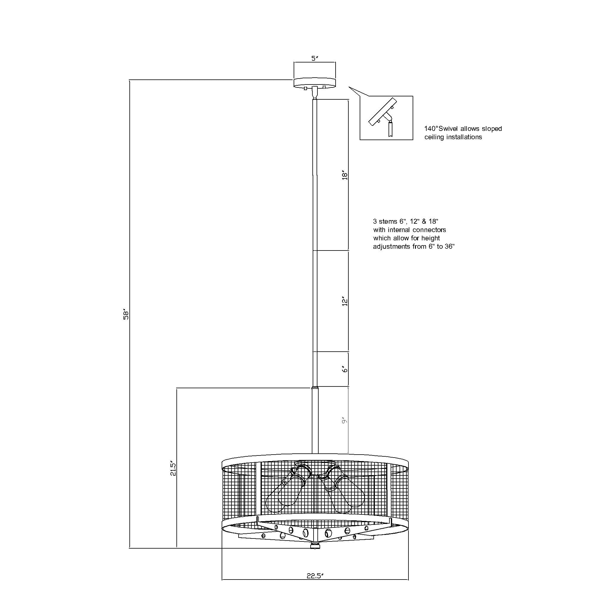 Open Box - Forte Lighting 7119-04-62 - Pendants Indoor Lighting