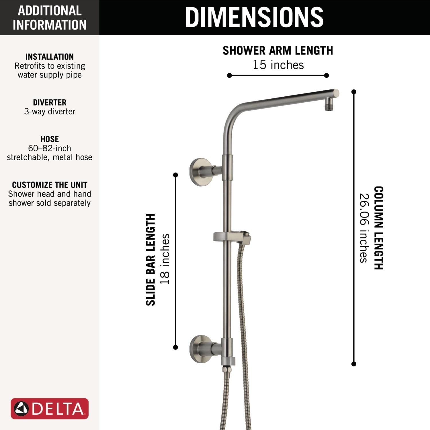 Open Box - Delta 58810-SS-PR - Retrofit Showers Showers