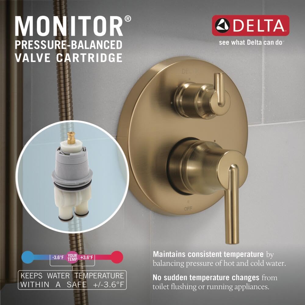 Open Box - Delta T24876-CZ-PR-LHP - Valve Trim Only Showers