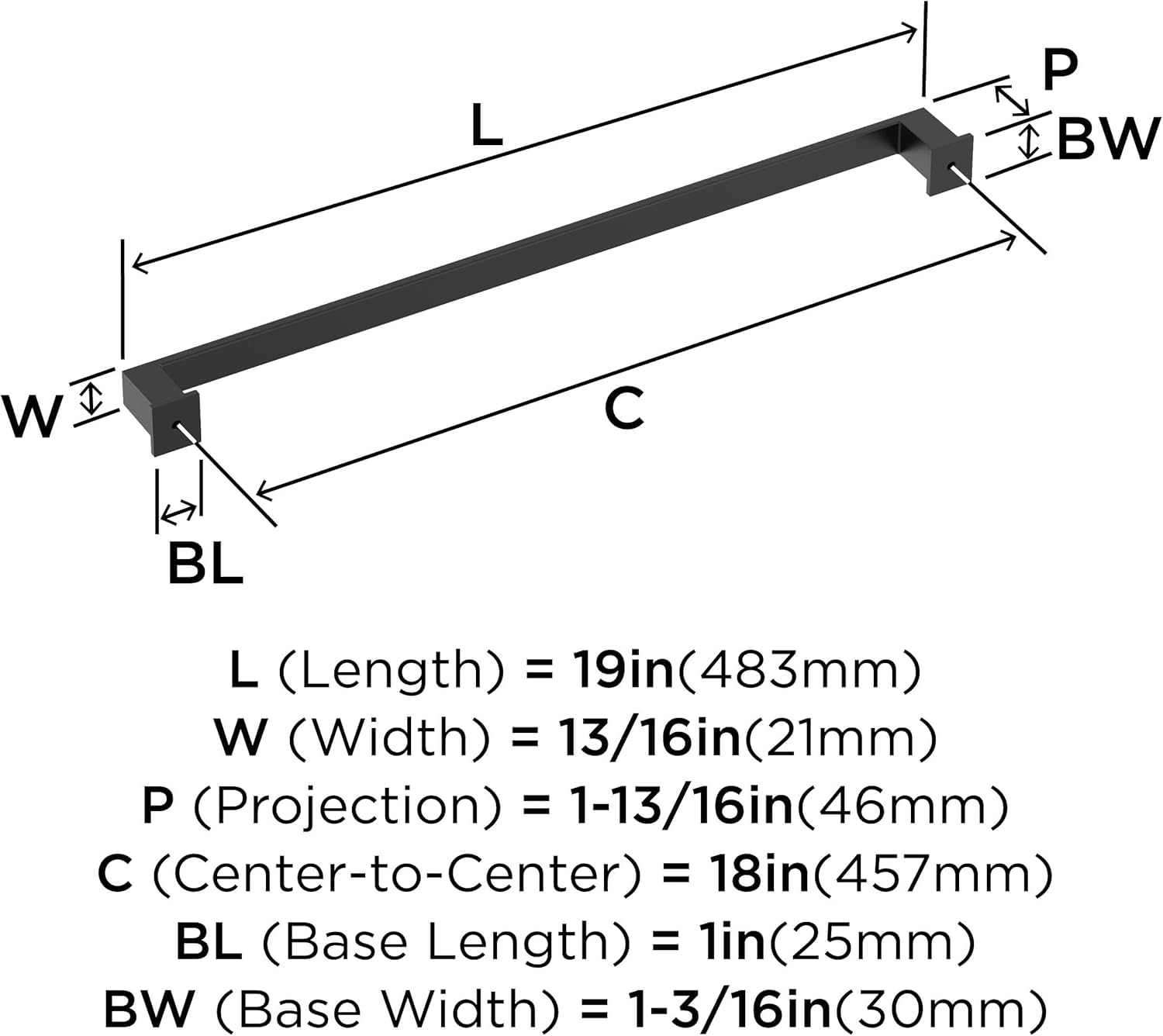 Open Box - Amerock BP54031FB - Pulls Cabinet Hardware