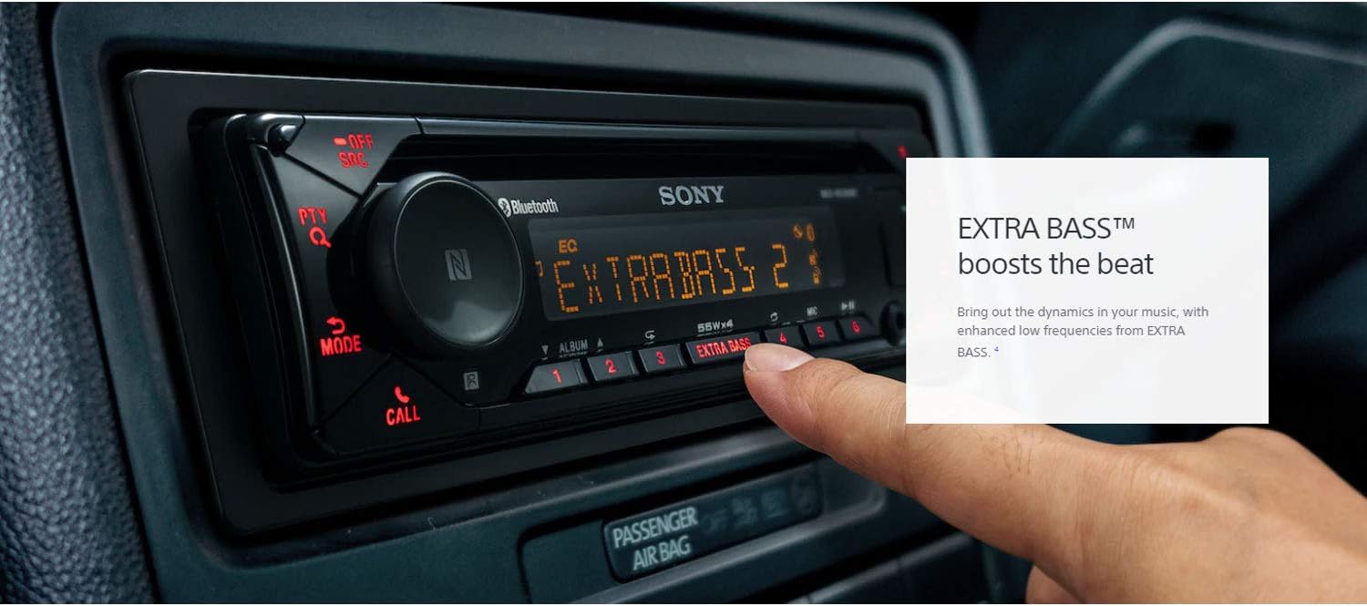 Sony MEX-N5300BT Car Stereo Single Din Radio with Bluetooth, CD Player, USB/AUX