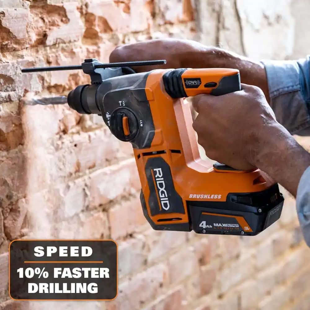 Open Box - RIDGID 18V Brushless 1-inch SDS-Plus Rotary Hammer (Tool-Only) RIDGIDBullseye Deals