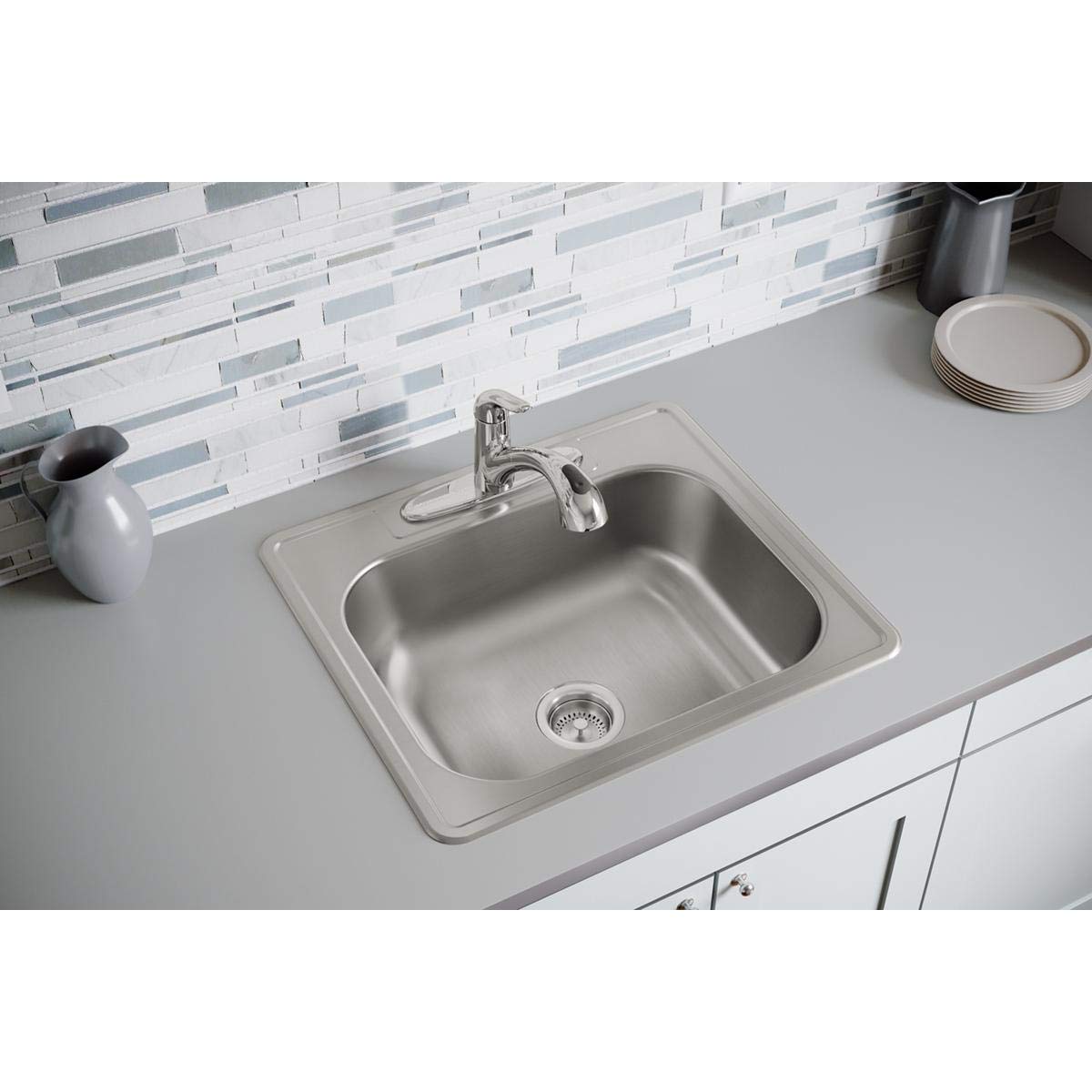 Open Box - Elkay DSE125223 Dayton 25" Single Basin Drop In Stainless Steel Kitchen Sink