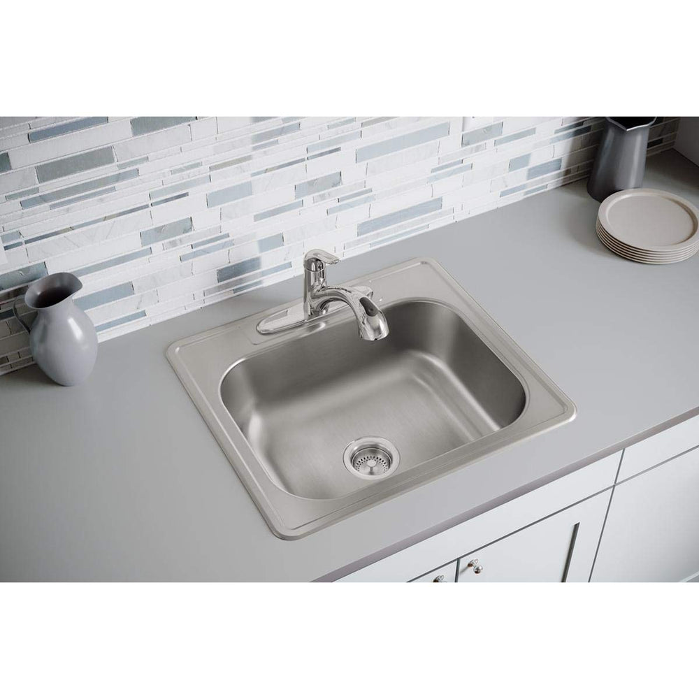 Open Box - Elkay DSE125223 Dayton 25" Single Basin Drop In Stainless Steel Kitchen Sink
