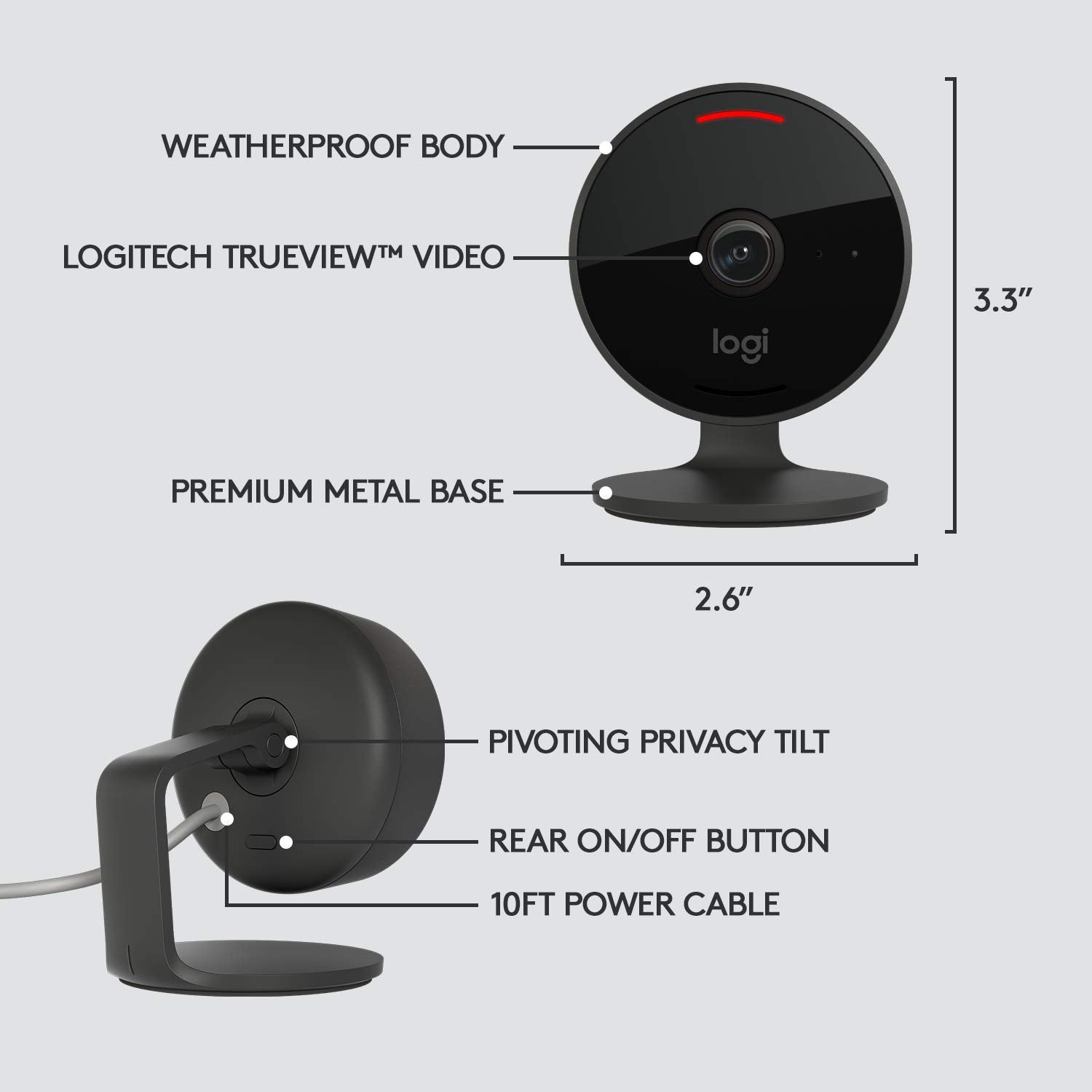 Refurbished - Circle View Camera-GRAPHITE-WIFI-PLUGA-WIRED 961-000489