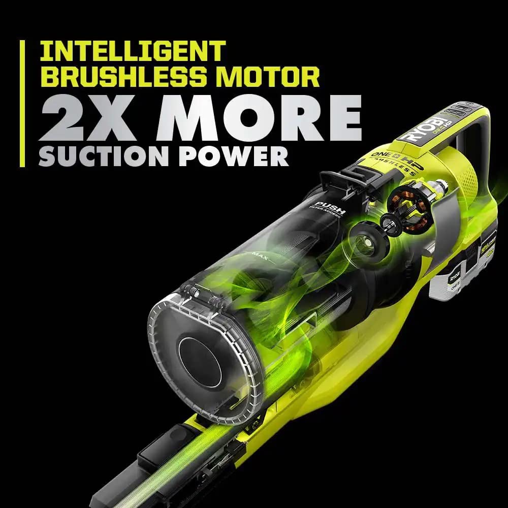 Open Box -  RYOBI ONE+ HP 18V Brushless Cordless Pet Stick Vacuum Cleaner Kit with 4.0 Ah HIGH PERFORMANCE Battery and Charger