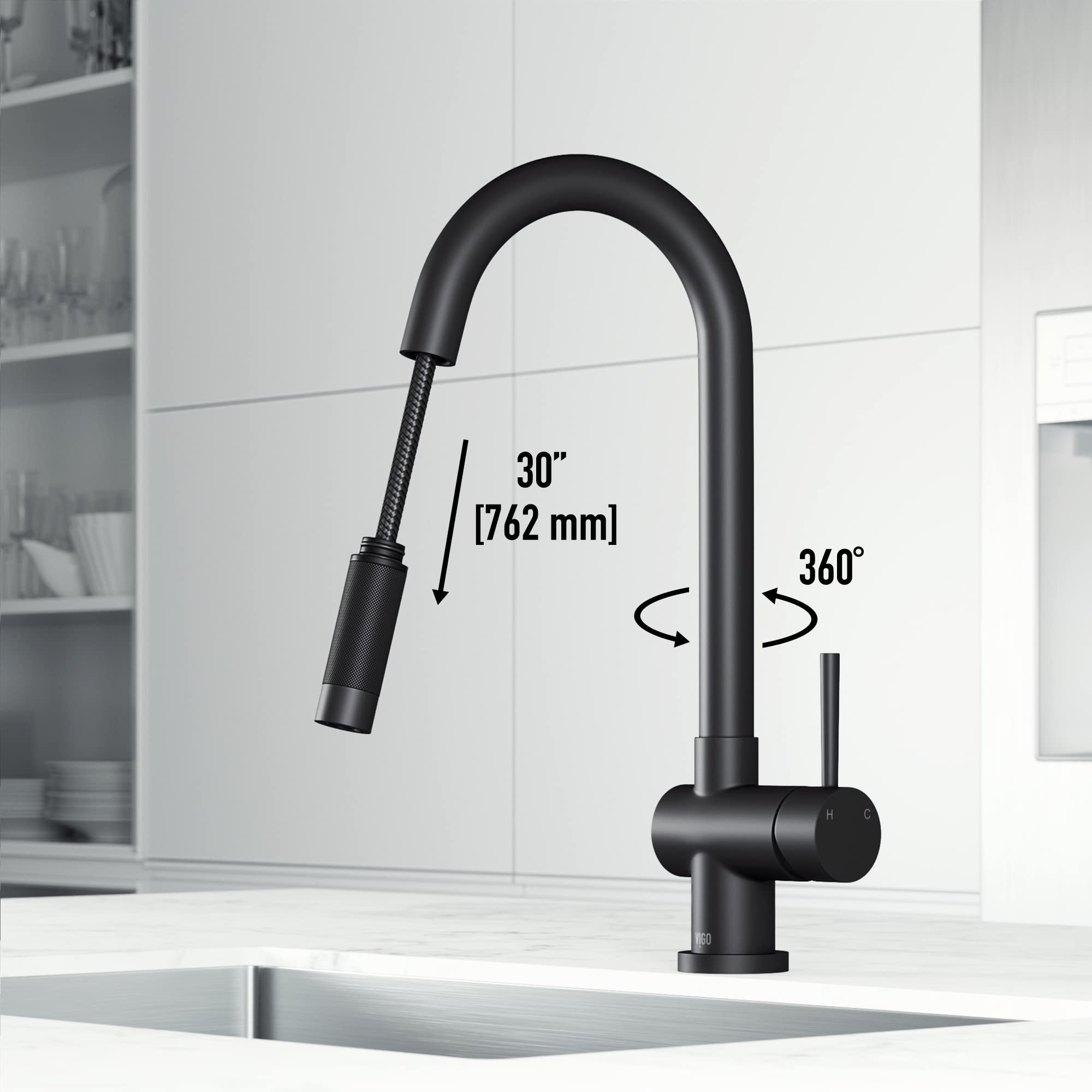 Open Box - Vigo VG02008MBS - Kitchen Faucet