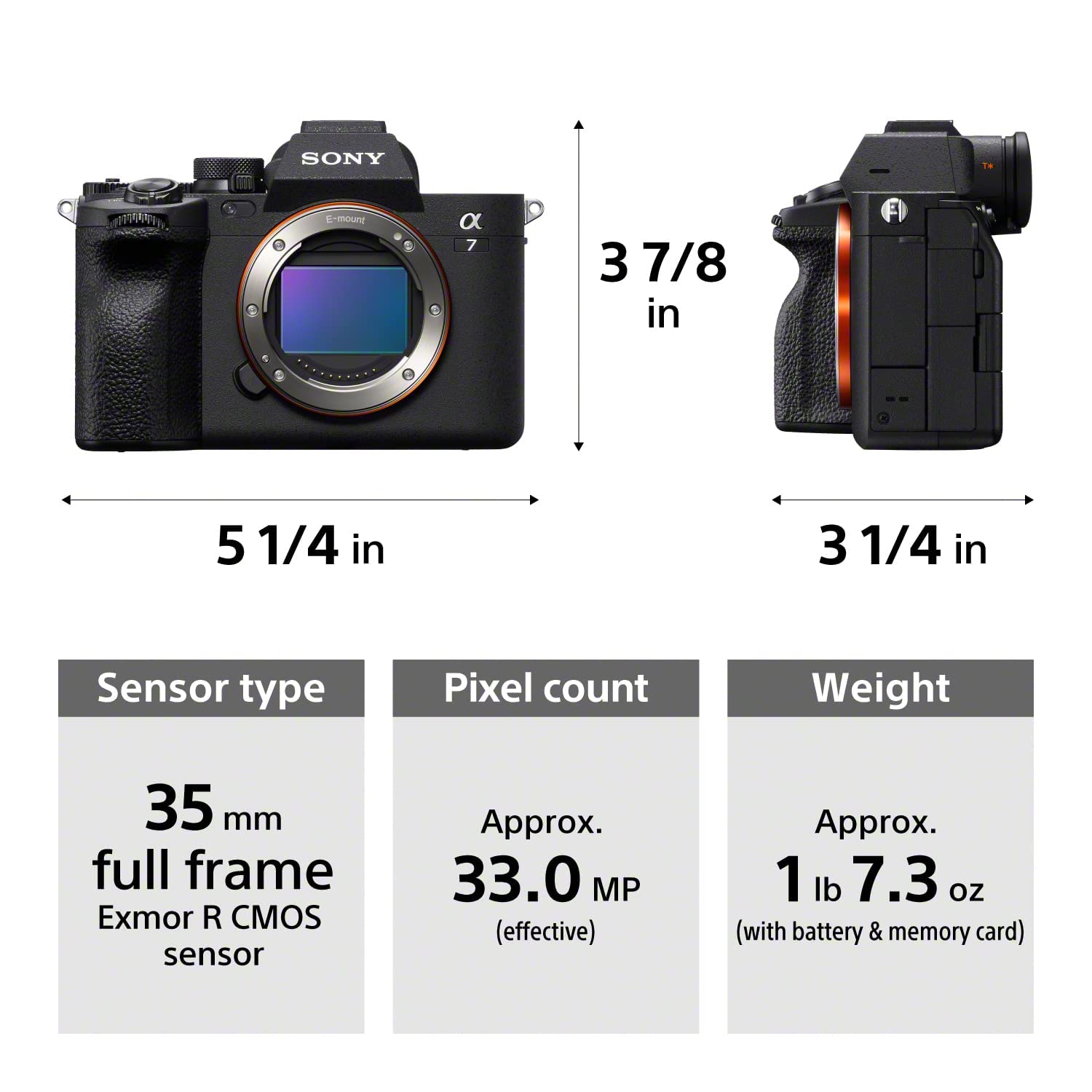 Certified Refurbished - SONY ILCE7M4/B Interchangeable Lens Camera