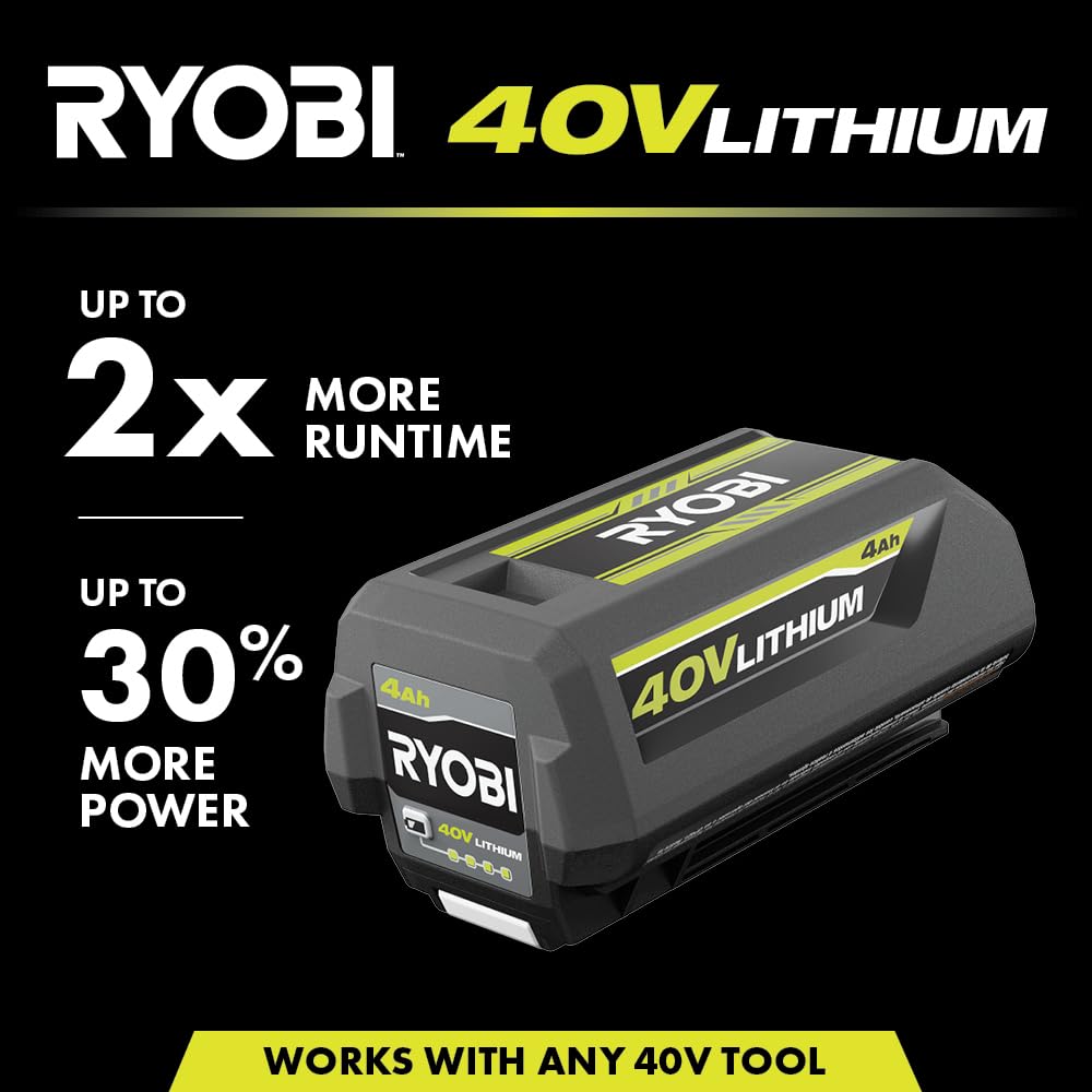 Open Box -  RYOBI OP4040A1 40-Volt Lithium-Ion 4 Ah High Capacity Battery RYOBIBullseye Deals