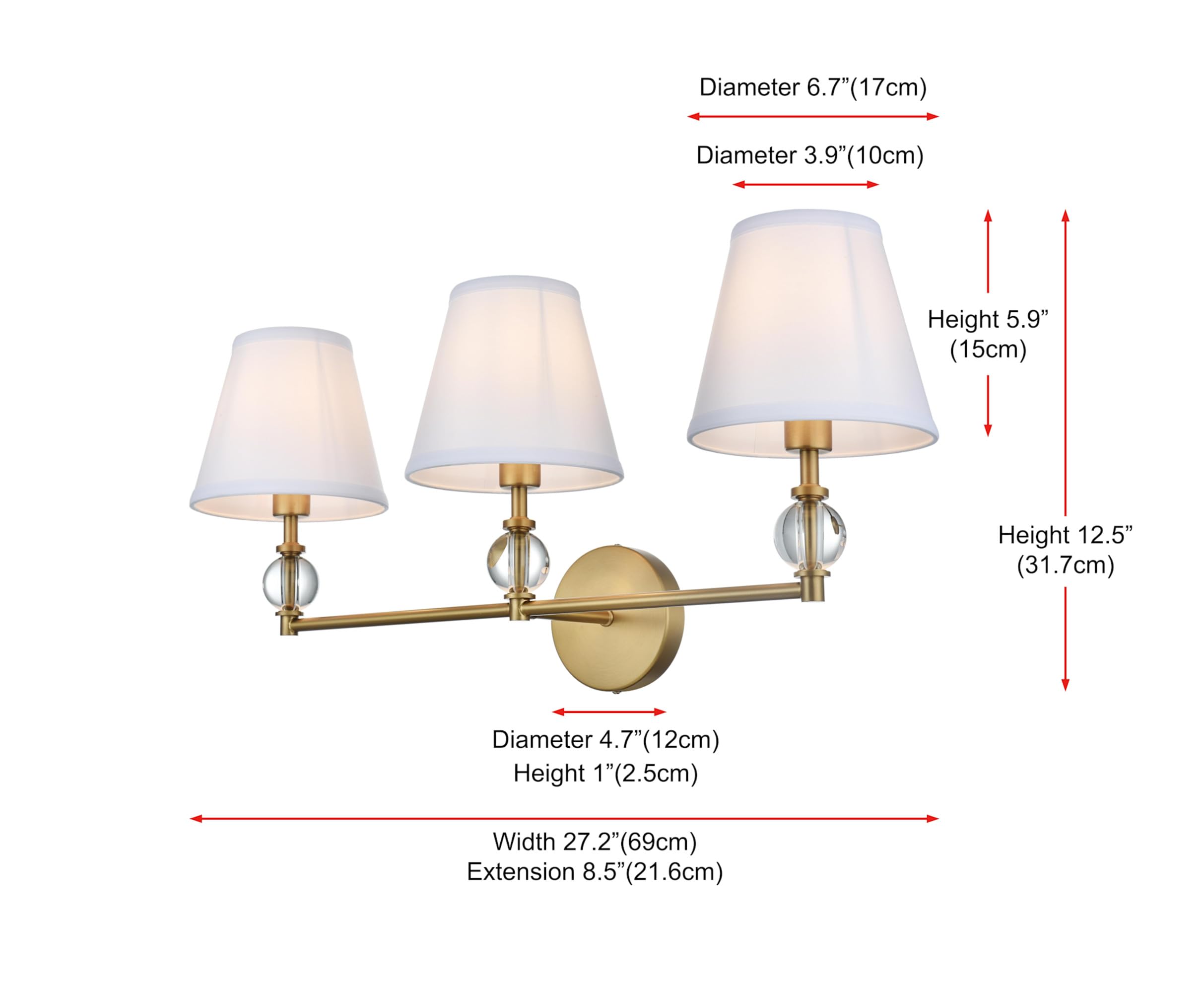 Open Box - Elegant Lighting LD7023W24SG - Bathroom Fixtures Indoor Lighting