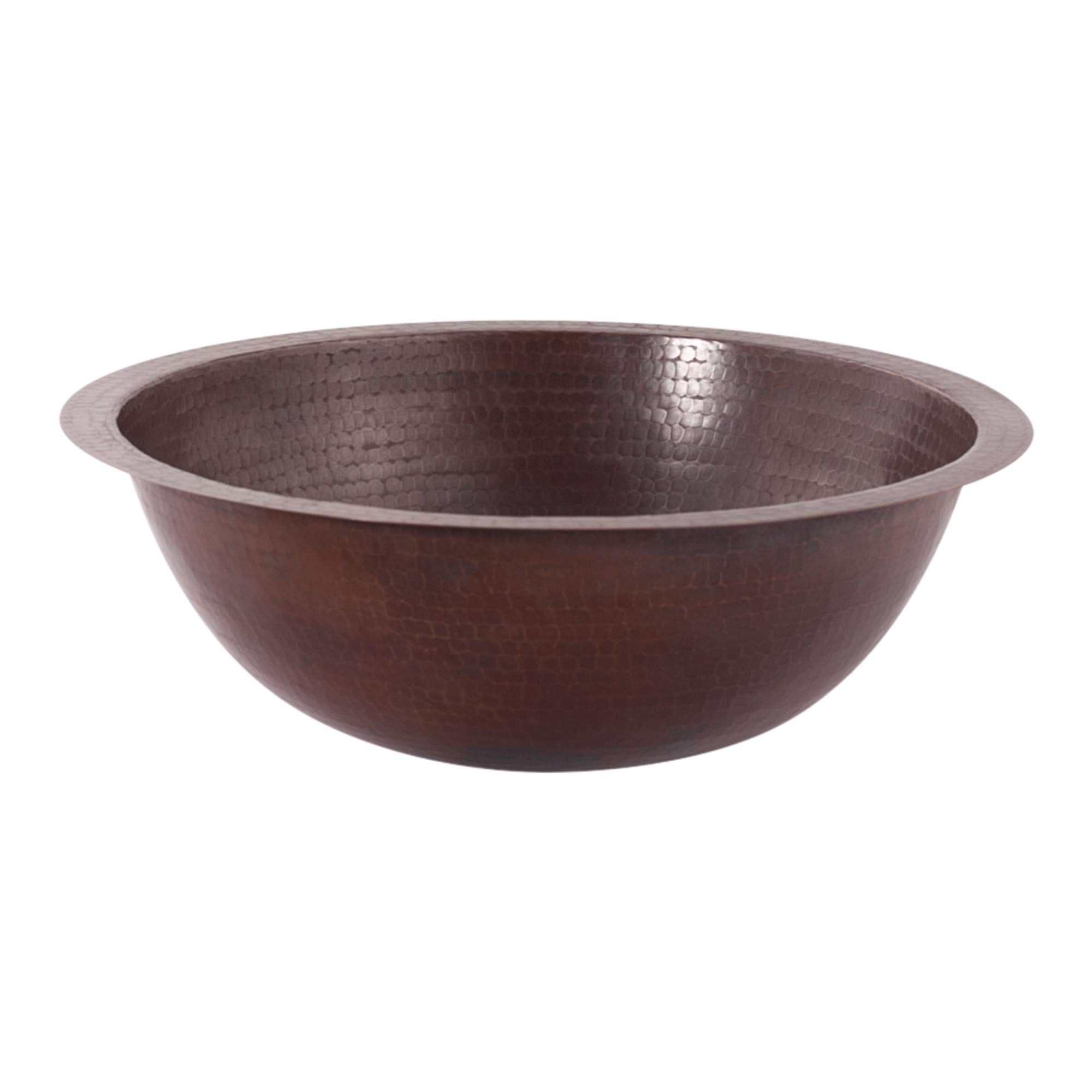 Open Box - Miseno MNO-NA100 Round 17" Copper Drop-In or Undermount Bathroom Sink