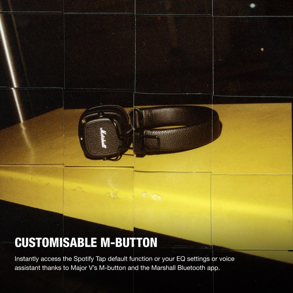 Certified Refurbished - Marshall - Major V Wireless On-Ear Headphones - Black MarshallBullseye Deals