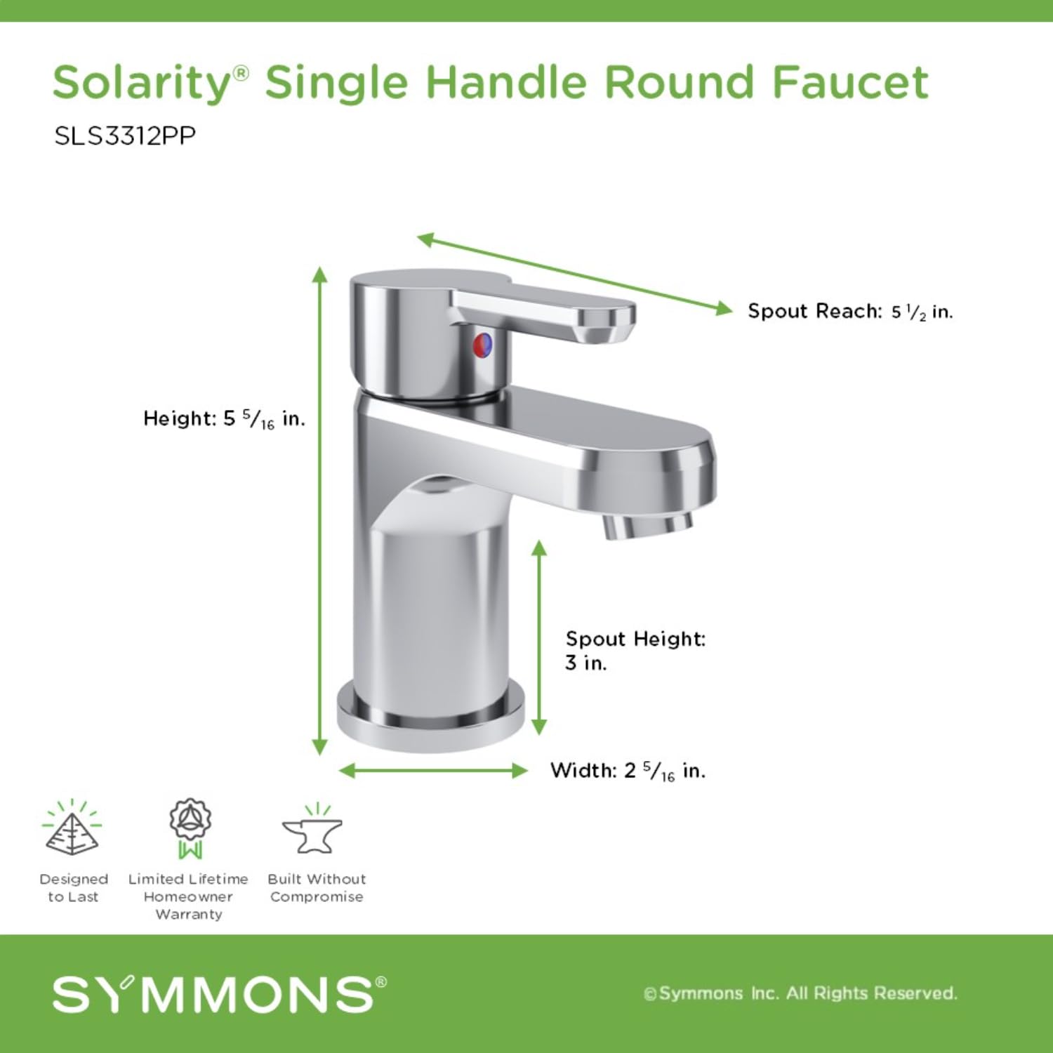 Open Box - Symmons SLS3312PP - Bathroom Sink Faucets Faucet
