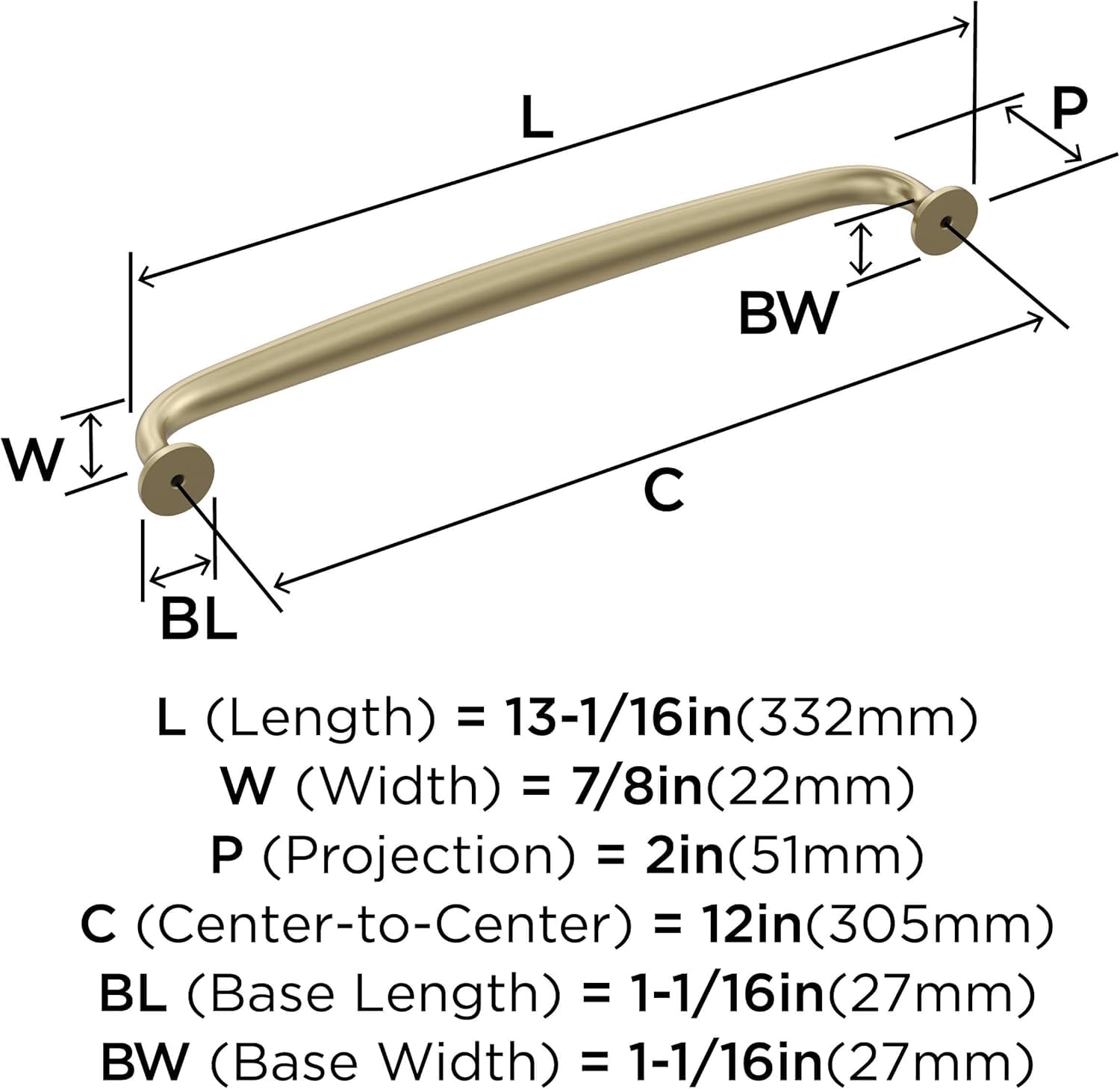 Open Box - Amerock BP54055BBZ - Pulls Cabinet Hardware AmerockBullseye Deals