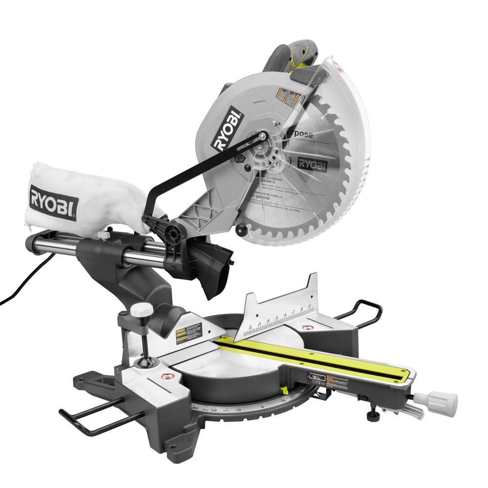 Open Box -  RYOBI 12 in. Sliding Miter Saw with LED - TSS121