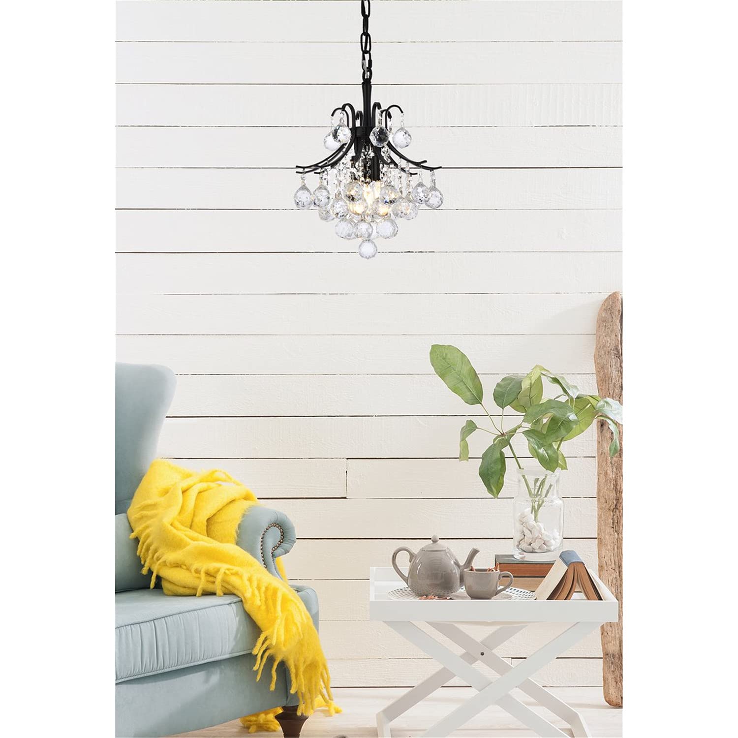Open Box - Elegant Lighting V8000D12BK/RC - Pendants Indoor Lighting