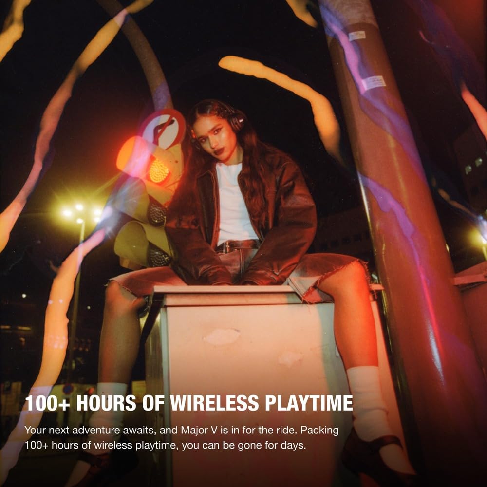 Certified Refurbished - Marshall - Major V Wireless On-Ear Headphones - Black MarshallBullseye Deals