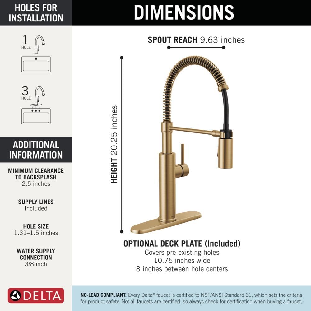 Open Box - Delta 18803-CZ-DST - Kitchen Faucet