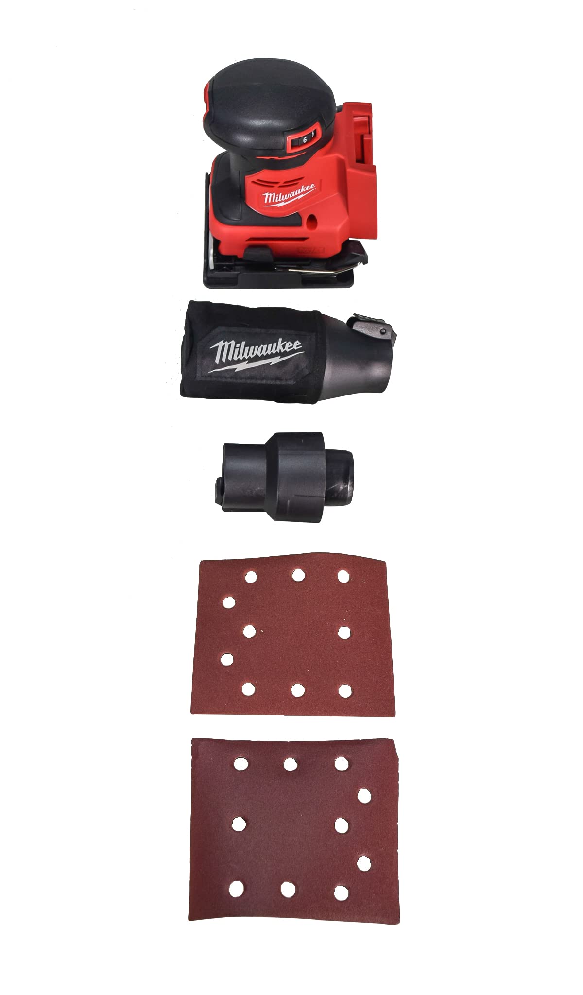 Open Box -  Milwaukee Tool M18 18V Lithium-Ion Cordless Orbital 1/4 Sheet Sander with Attachments (Tool Only) Milwaukee ToolBullseye Deals