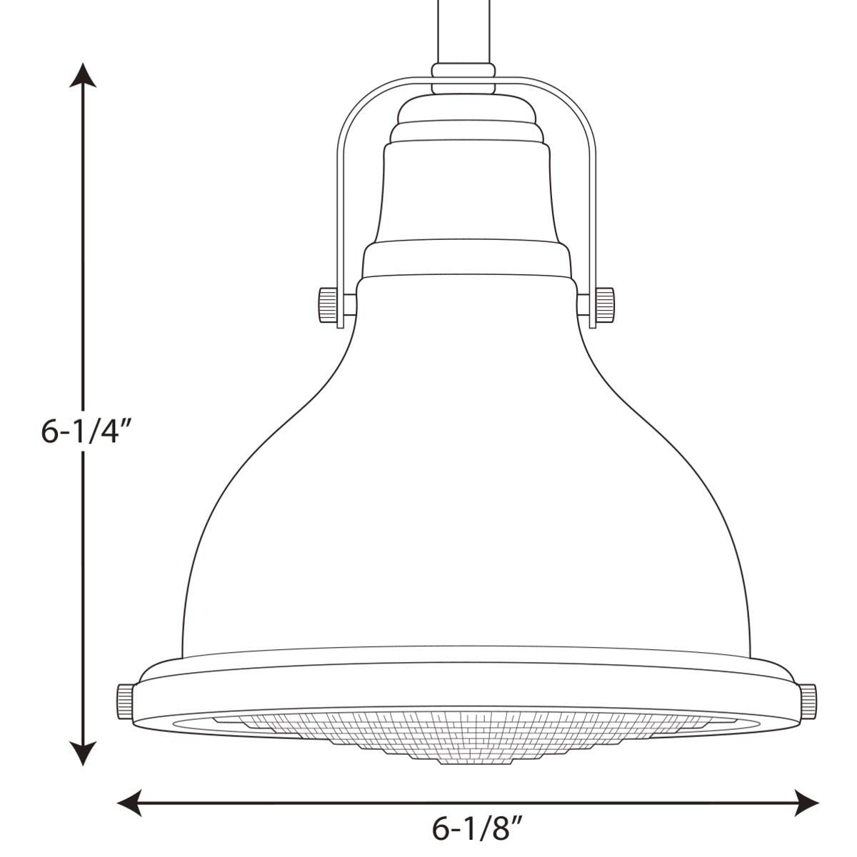 Open Box - Progress Lighting P5050-108 Single Light 6" Wide Pendant with Fresnel Glass Lens