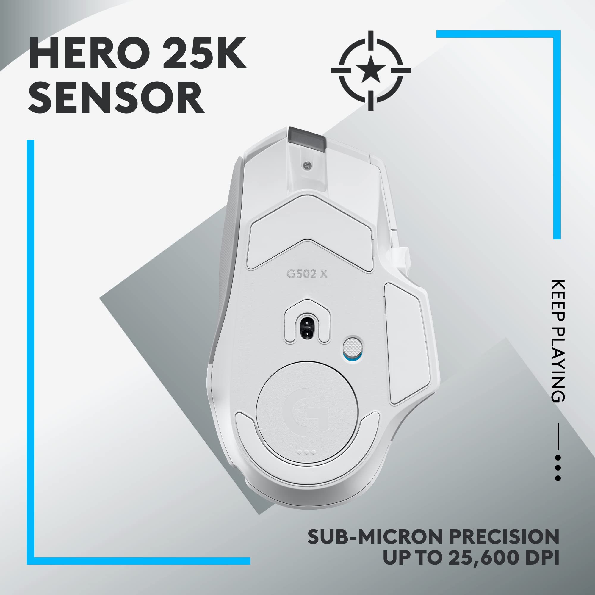 Refurbished - G502 X LIGHTSPEED Wireless Gaming Mouse-WHITE/CORE-2.4GHZ-#215 910-006187