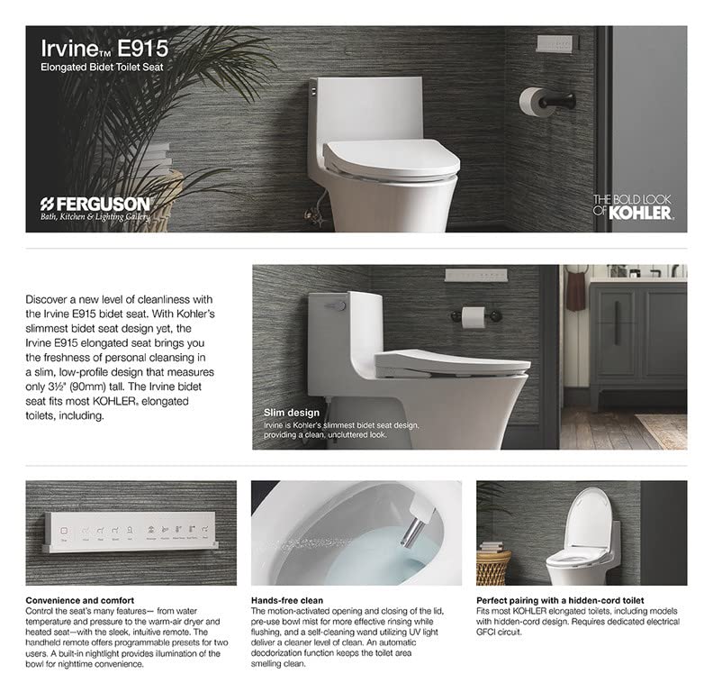Open Box - Kohler K-28362-96 - Bidet Seats Toilets and Bidets