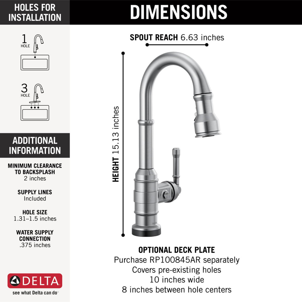 Open Box - Delta 9990TL-CZ-DST - Bar Faucet