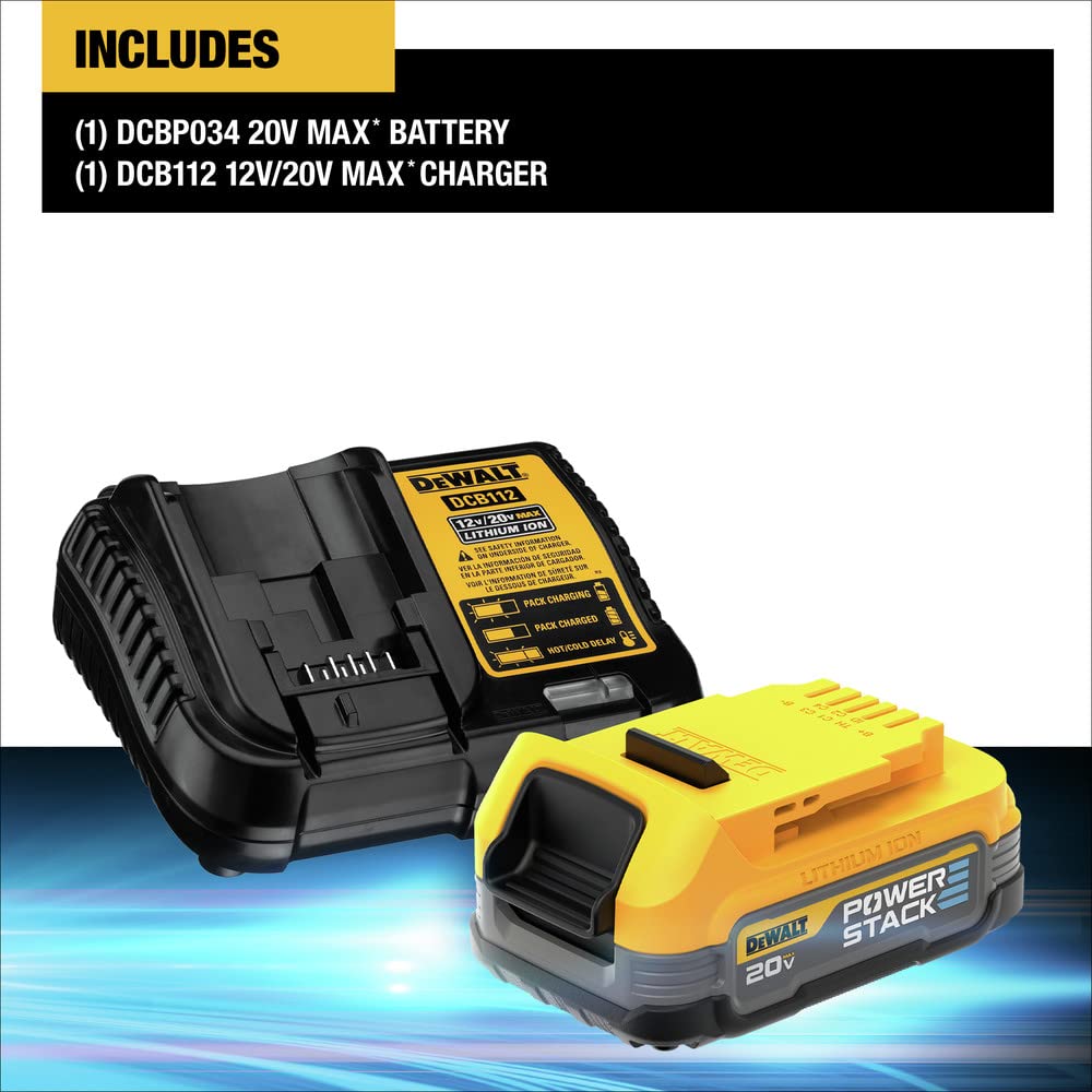 Open Box -  DEWALT 20-Volt MAX POWERSTACK Compact Battery Starter Kit DEWALTBullseye Deals