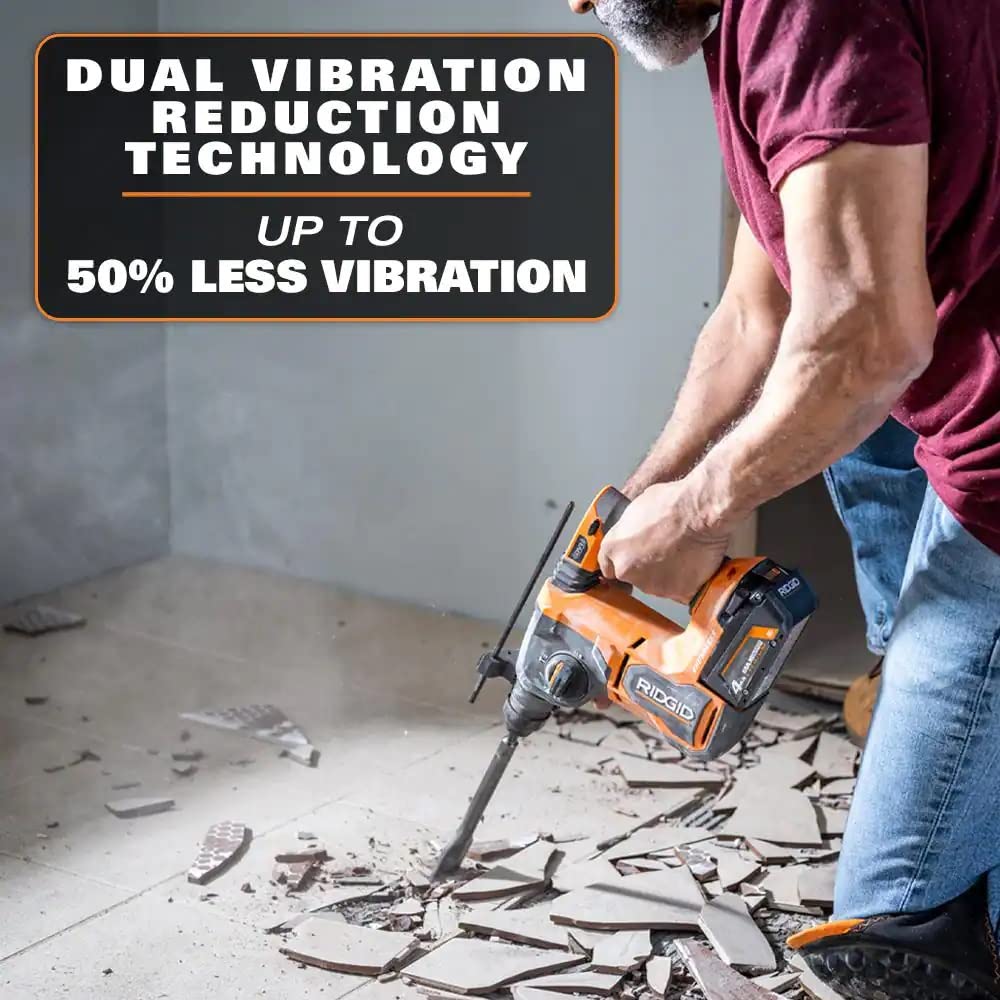 Open Box - RIDGID 18V Brushless 1-inch SDS-Plus Rotary Hammer (Tool-Only) RIDGIDBullseye Deals