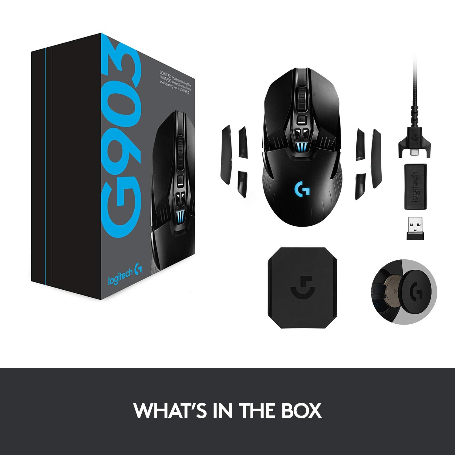 Open Box -  G903 LIGHTSPEED Gaming Mouse with HERO 25K sensor-2.4GHZ- 910-005670