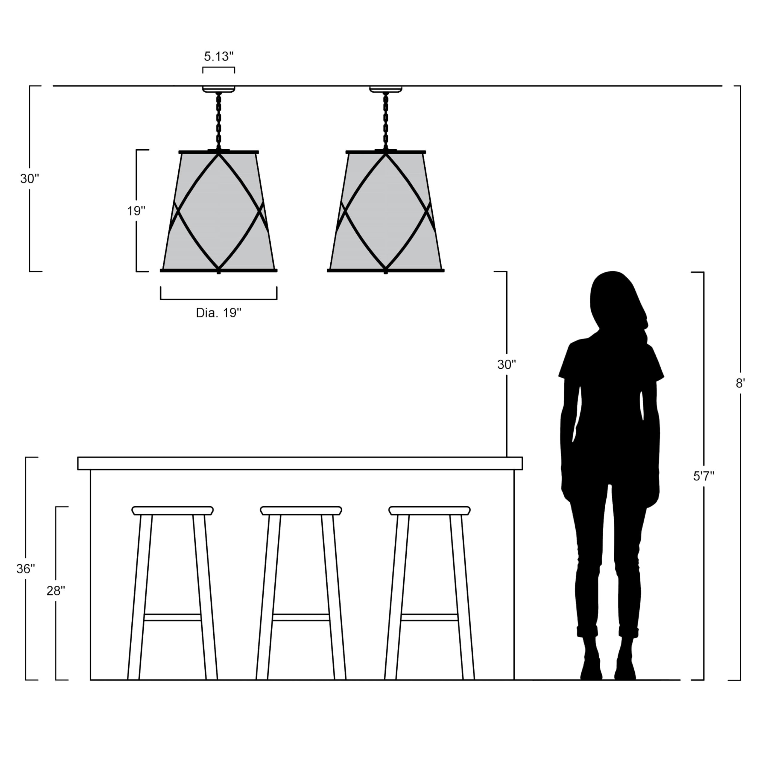 Open Box - JONATHAN Y Lighting JYL1315A - Pendants Indoor Lighting