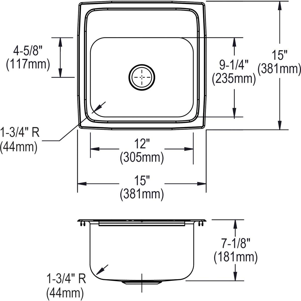 Open Box - Elkay BLRQ151 - Bar Sinks Sinks