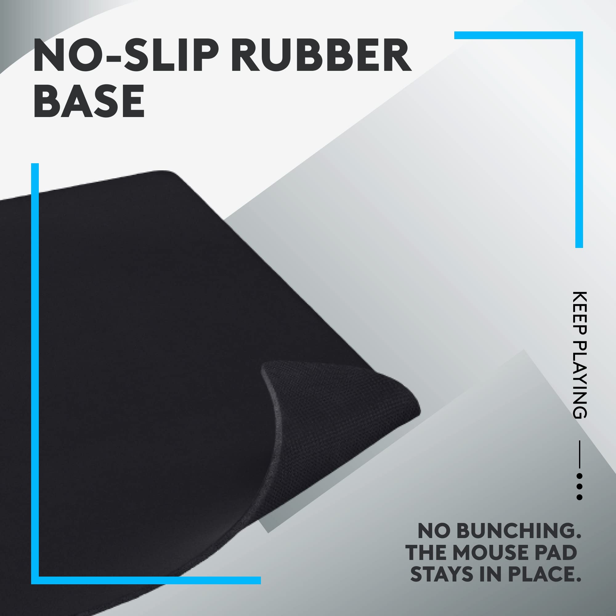 Refurbished - Logitech G840 XL Cloth Gaming Mouse Pad - Performance-Tuned Surface, Non-Slip Rubber Base (Black)