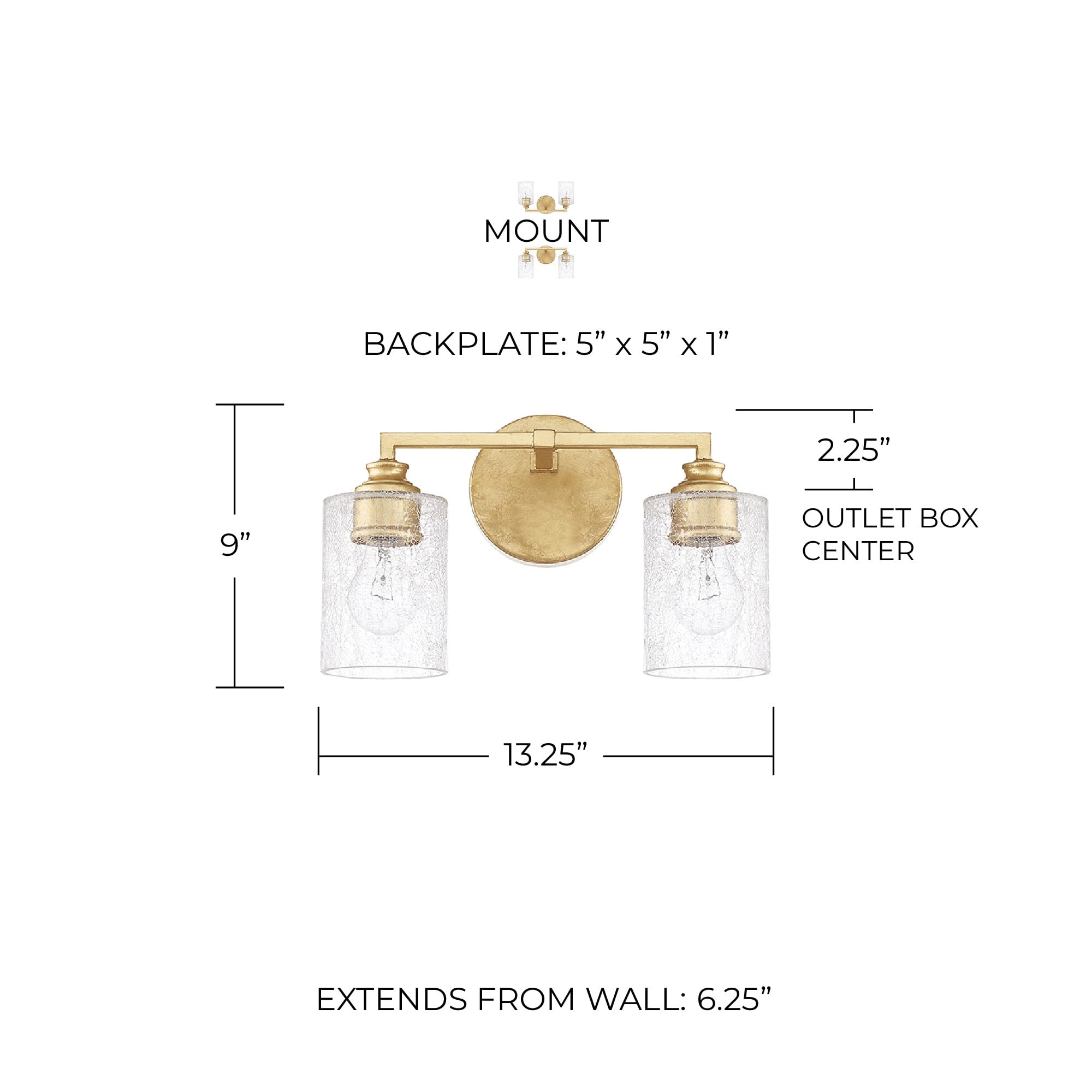 Open Box - Capital Lighting 120521CG-422 - Bathroom Fixtures Indoor Lighting