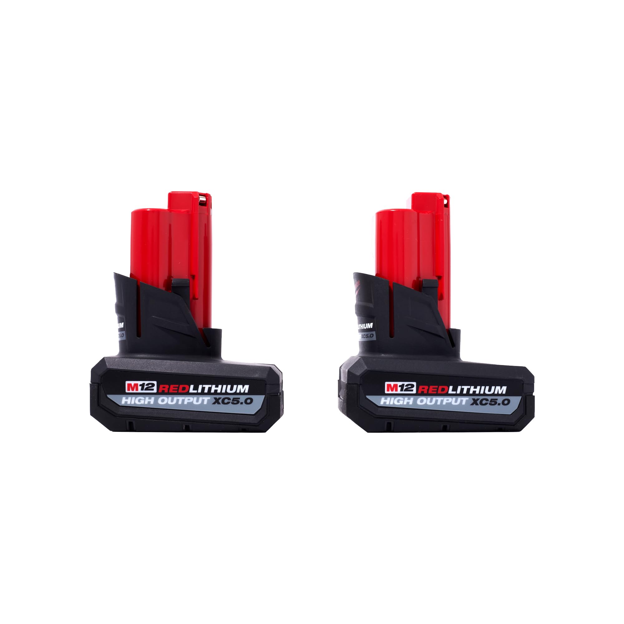 Open Box -  M12 12V Lithium-Ion XC High Output 5.0 Ah Battery Pack (2-Pack) Starter Kit with Charger MilwaukeeBullseye Deals
