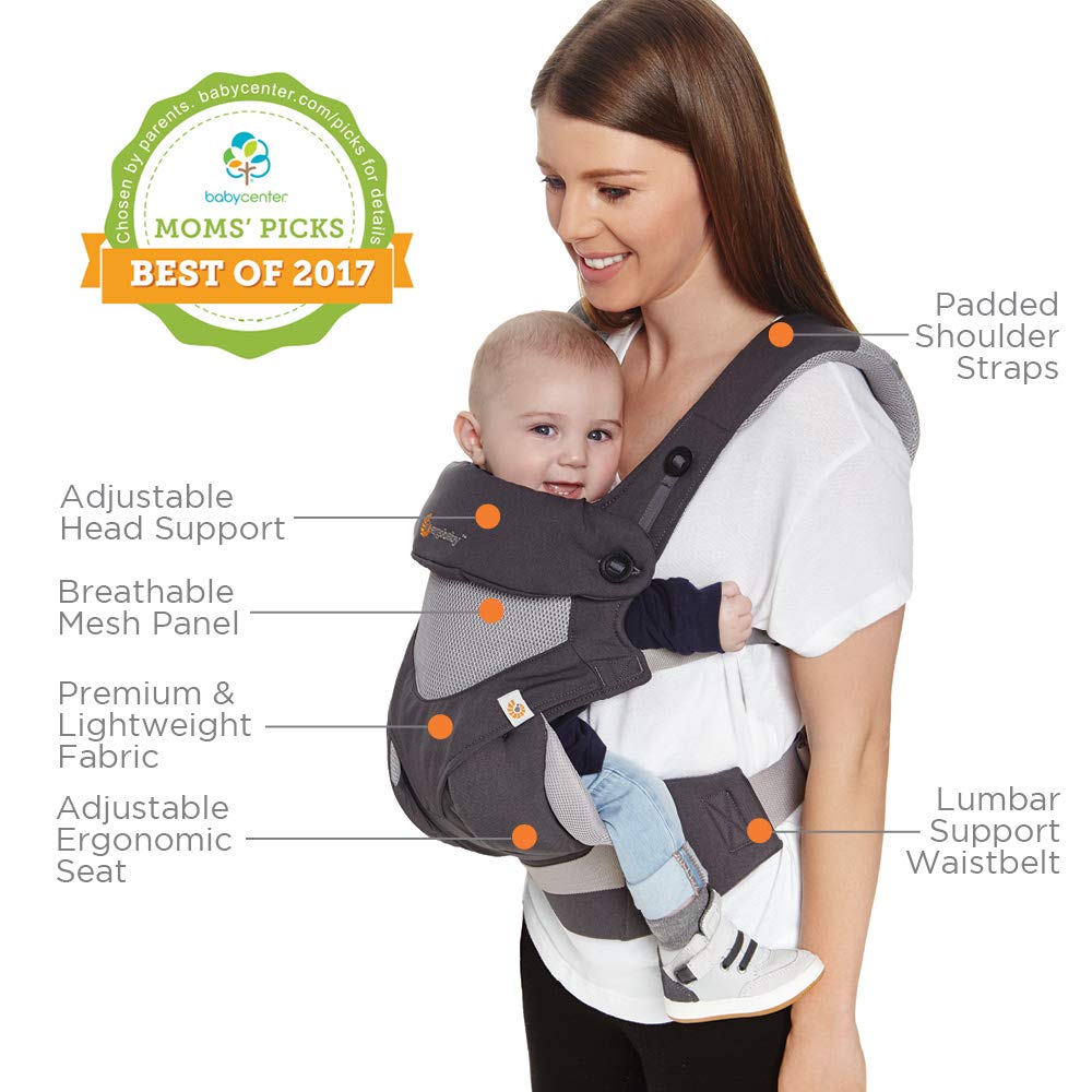 Ergobaby 360 Mesh Baby Carrier - Carbon Grey